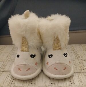 Unicorn Kids Boots with Gold and White Accents